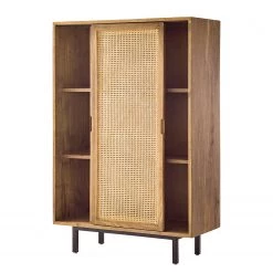 Ars manufacti Buffet haut Vina - Manguier massif / Rotin - Manguier / Noir -Meubles de salle à manger Soldes Magasin 1000178071 200323 13583500014 DETAILS P000000001000178071