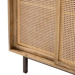 Ars manufacti Buffet haut Vina - Manguier massif / Rotin - Manguier / Noir -Meubles de salle à manger Soldes Magasin 1000178071 200323 13583800017 DETAILS P000000001000178071