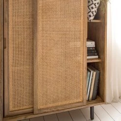 Ars manufacti Buffet haut Vina - Manguier massif / Rotin - Manguier / Noir -Meubles de salle à manger Soldes Magasin 1000178071 200324 13412700006 DETAILS P000000001000178071