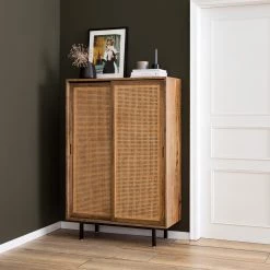 Ars manufacti Buffet haut Vina - Manguier massif / Rotin - Manguier / Noir -Meubles de salle à manger Soldes Magasin 1000178071 200702 15133400013 MOOD DETAILS P000000001000178071 mood