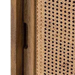 Ars manufacti Enfilade Vina I - Manguier massif / Rotin - Manguier / Noir -Meubles de salle à manger Soldes Magasin 1000178078 200225 13061200018 DETAILS P000000001000178078