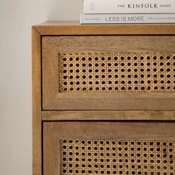 Ars manufacti Commode Vina I - Manguier massif / Rotin - Manguier / Noir -Meubles de salle à manger Soldes Magasin 1000178079 200320 14005300003 DETAILS P000000001000178079