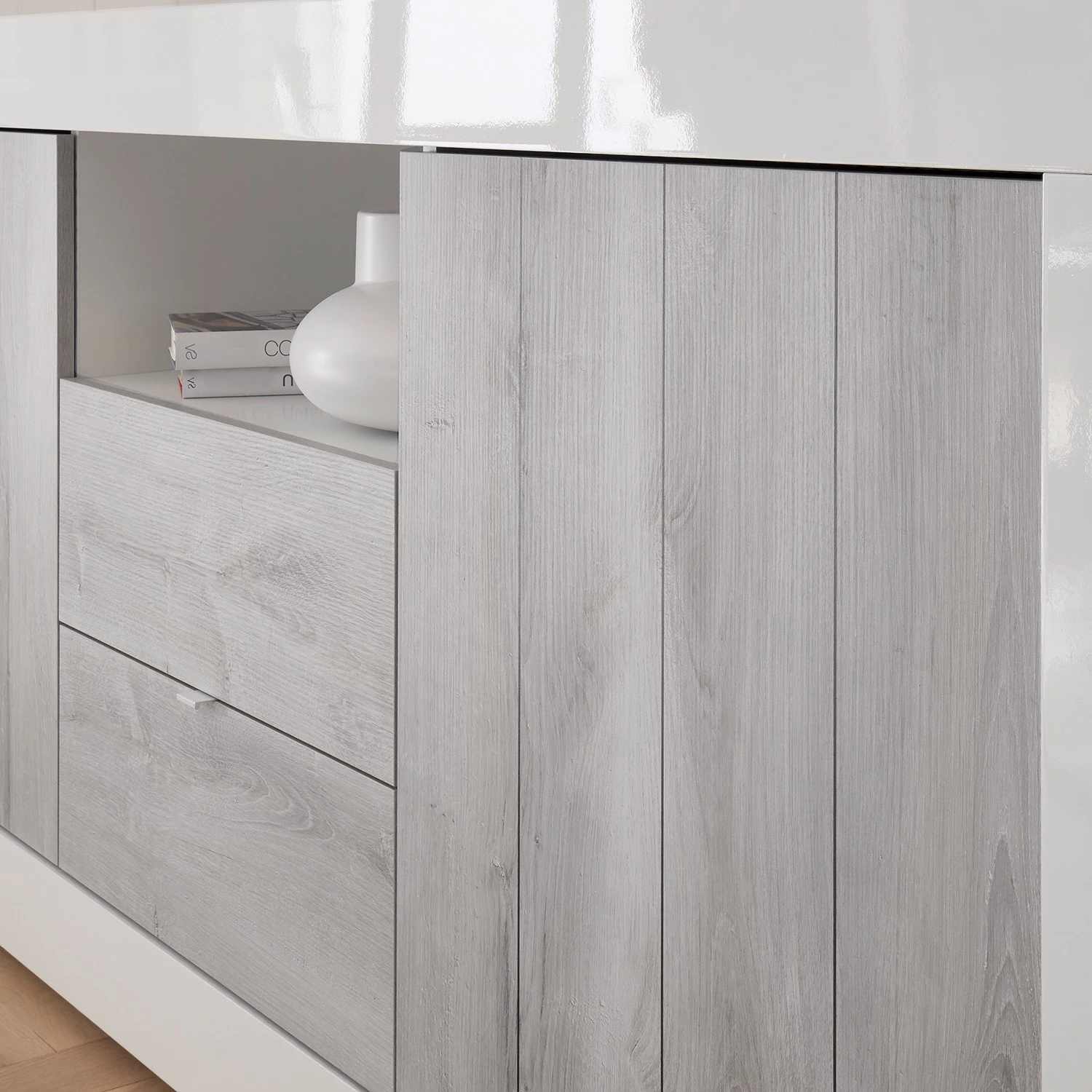 LC Spa Buffet Urbino I - Gris clair / Blanc 7 LC Spa Buffet Urbino I - Gris clair / Blanc – Image 7