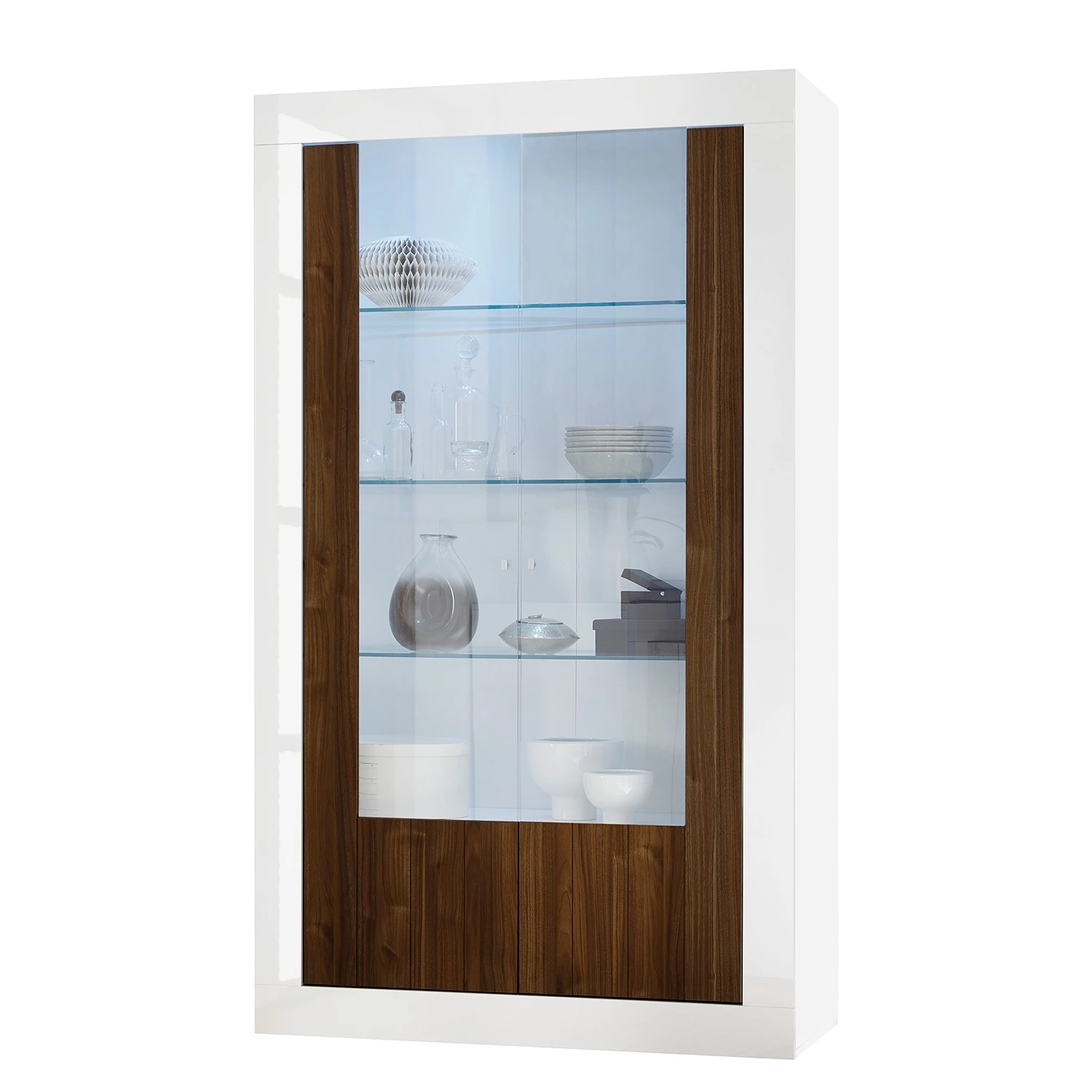 LC Spa Vitrine Urbino - Imitation noisetier / Blanc 1 LC Spa Vitrine Urbino - Imitation noisetier / Blanc