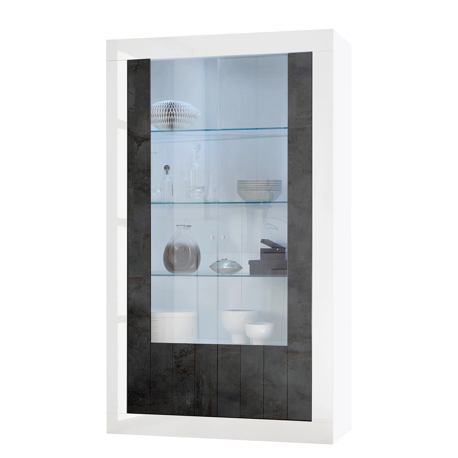 LC Spa Vitrine Urbino - Gris foncé / Blanc 1 LC Spa Vitrine Urbino - Gris foncé / Blanc