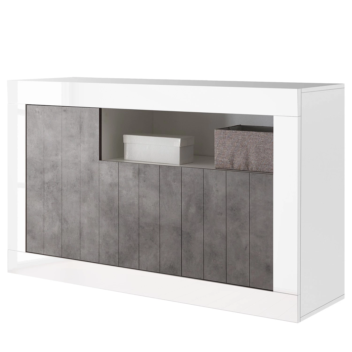 LC Spa Buffet Urbino II - Imitation béton / Blanc 1 LC Spa Buffet Urbino II - Imitation béton / Blanc