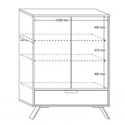 LC Spa Armoire vitrine Palma - Imitation Pero -Meubles de salle à manger Soldes Magasin 1000178606 190703 13284700028 SKETCH GALLERYIMAGES P000000001000178606 sketch