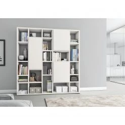 Loftscape Bibliothèque Emporior VII - Blanc crème - Largeur : 214 cm