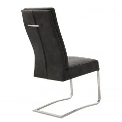 Fredriks Chaises cantilever Bury I (lot de 2) - Imitation cuir / Acier inoxydable - Noir 7 Fredriks Chaises cantilever Bury I (lot de 2) - Imitation cuir / Acier inoxydable - Noir -Meubles de salle à manger Soldes Magasin 1000178998 190725 10290700011 DETAILS P000000001000178998
