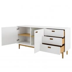 Tenzo Buffet Svea II - Blanc / Imitation chêne -Meubles de salle à manger Soldes Magasin 1000179426 210728 10150400047 DETAILS P000000001000179426