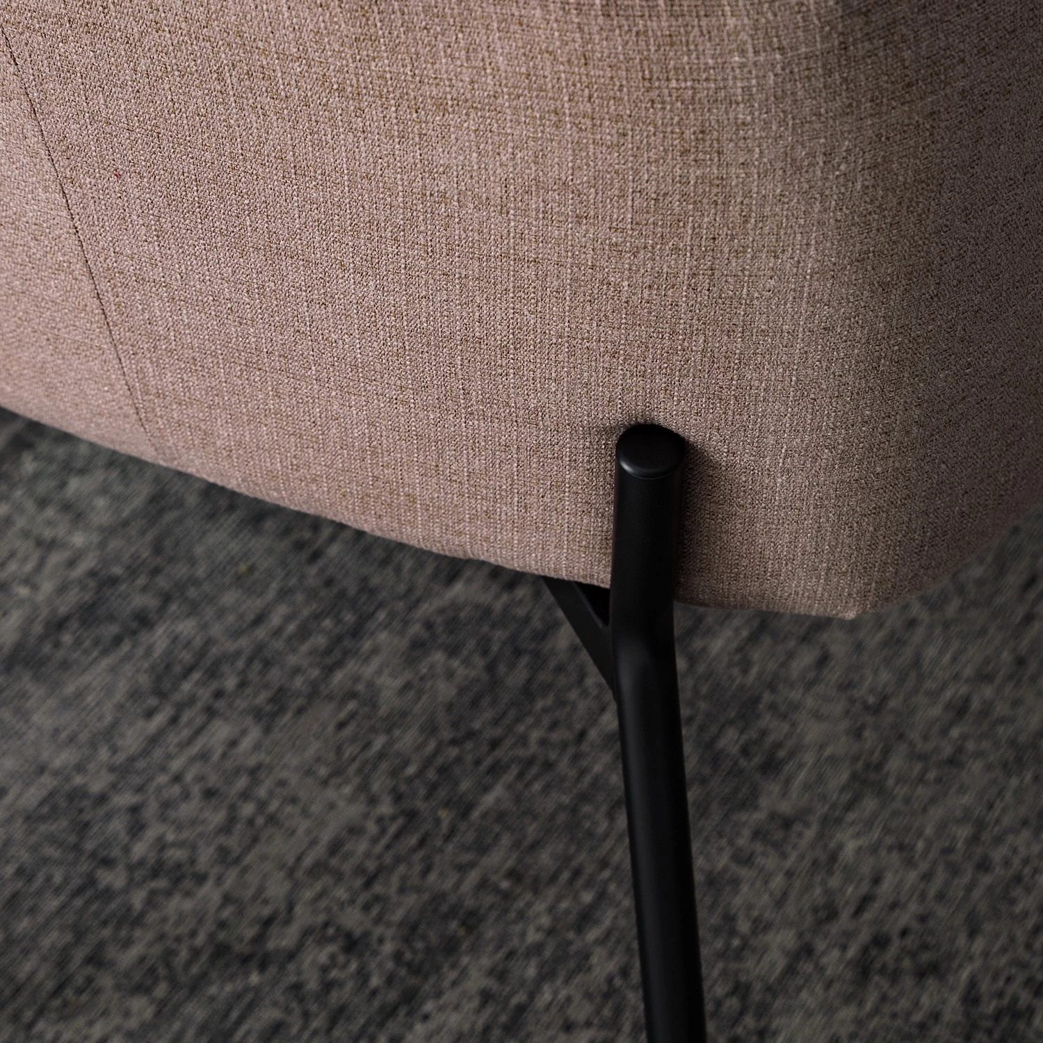 Mørteens Chaises à accoudoirs Menly - Tissu / Métal - Noir - Rose vieilli 13 Mørteens Chaises à accoudoirs Menly - Tissu / Métal - Noir - Rose vieilli – Image 13