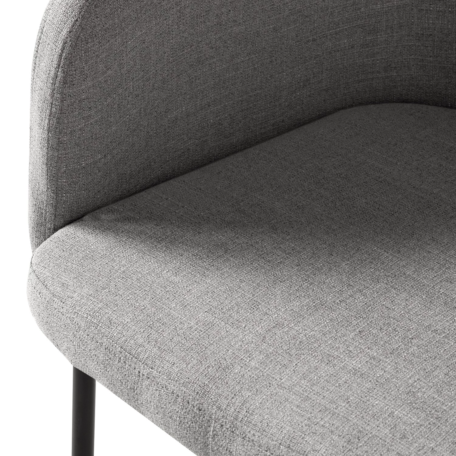 Mørteens Chaises à accoudoirs Menly - Tissu / Métal - Noir - Gris 9 Mørteens Chaises à accoudoirs Menly - Tissu / Métal - Noir - Gris – Image 9