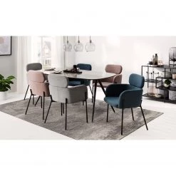 Mørteens Chaises à accoudoirs Menly - Tissu / Métal - Noir - Gris 17 Mørteens Chaises à accoudoirs Menly - Tissu / Métal - Noir - Gris -Meubles de salle à manger Soldes Magasin 1000179460 200122 12294700015 MOOD DETAILS P000000001000179460 mood