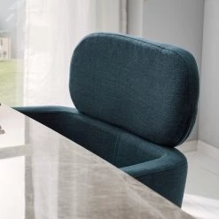 Mørteens Chaises à accoudoirs Menly - Tissu / Métal - Noir - Bleu Gris -Meubles de salle à manger Soldes Magasin 1000179462 200122 12294700026 DETAILS P000000001000179462