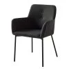 Mørteens Chaises à accoudoirs Mehle - Tissu / Métal - Noir - Anthracite