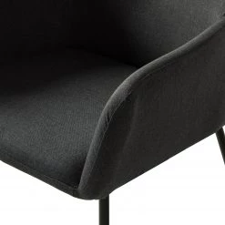 Mørteens Chaises à accoudoirs Mehle - Tissu / Métal - Noir - Anthracite -Meubles de salle à manger Soldes Magasin 1000179467 200131 13342900045 DETAILS P000000001000179467