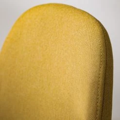 Mørteens Chaise capitonnée Iskmo VI - Tissu / Métal - Imitation noyer - Jaune moutarde - Lot de 2 -Meubles de salle à manger Soldes Magasin 1000179471 200122 12294800047 DETAILS P000000001000179471
