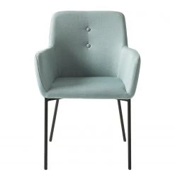 Mørteens Chaises à accoudoirs Mehle - Tissu / Métal - Noir - Vert menthe -Meubles de salle à manger Soldes Magasin 1000179473 200131 13342900048 DETAILS P000000001000179473