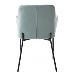 Mørteens Chaises à accoudoirs Mehle - Tissu / Métal - Noir - Vert menthe -Meubles de salle à manger Soldes Magasin 1000179473 200131 13342900050 DETAILS P000000001000179473