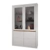 Naturoo Armoire vitrine Maceio II - Pin massif - Epicéa blanc