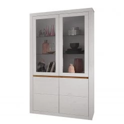 Naturoo Armoire vitrine Maceio II - Pin massif - Epicéa blanc