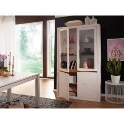 Naturoo Armoire vitrine Maceio II - Pin massif - Epicéa blanc -Meubles de salle à manger Soldes Magasin 1000180132 190718 07592900041 MOOD DETAILS P000000001000180132 mood