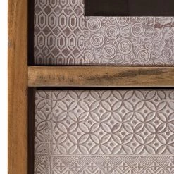 Ars manufacti Vitrine Buuda - Partiellement en acacia massif - Écru / Acacia -Meubles de salle à manger Soldes Magasin 1000182056 200225 06193600026 DETAILS P000000001000182056