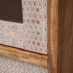 Ars manufacti Vitrine Buuda - Partiellement en acacia massif - Écru / Acacia -Meubles de salle à manger Soldes Magasin 1000182056 200227 06193200017 MOOD DETAILS P000000001000182056 mood