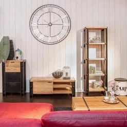 Red Living Commode Galvan - Acacia massif - Acacia / Noir -Meubles de salle à manger Soldes Magasin 1000182215 190830 11040300053 MOOD DETAILS P000000001000182215 mood