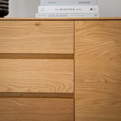 Ars Natura Commode Nozza - Placage en bois véritable - Chêne / Noir -Meubles de salle à manger Soldes Magasin 1000182823 200306 14374700010 MOOD DETAILS P000000001000182823 mood