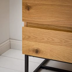 Ars Natura Commode Nozza - Placage en bois véritable - Chêne / Noir -Meubles de salle à manger Soldes Magasin 1000182823 200306 14374700011 MOOD DETAILS P000000001000182823 mood