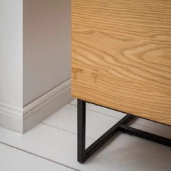 Ars Natura Buffet Nozza I - Placage en bois véritable - Chêne / Noir -Meubles de salle à manger Soldes Magasin 1000182824 200306 14374700014 MOOD DETAILS P000000001000182824 mood