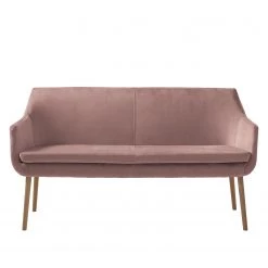 Mørteens Banquette Nicholas III - Velours / Chêne massif - Chêne - Vieux rose / Chêne -Meubles de salle à manger Soldes Magasin 1000183890 191216 15321200008 DETAILS P000000001000183890