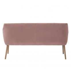 Mørteens Banquette Nicholas III - Velours / Chêne massif - Chêne - Vieux rose / Chêne -Meubles de salle à manger Soldes Magasin 1000183890 191216 15321200010 DETAILS P000000001000183890
