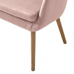 Mørteens Banquette Nicholas III - Velours / Chêne massif - Chêne - Vieux rose / Chêne -Meubles de salle à manger Soldes Magasin 1000183890 191216 15321200013 DETAILS P000000001000183890