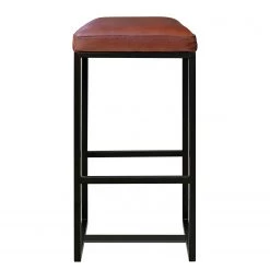 Ars manufacti Tabouret de bar Woodson - Cuir véritable / Métal -Marron cognac / Noir 13 Ars manufacti Tabouret de bar Woodson - Cuir véritable / Métal -Marron cognac / Noir -Meubles de salle à manger Soldes Magasin 1000183945 200127 16380000023 DETAILS P000000001000183945