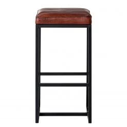 Ars manufacti Tabouret de bar Woodson - Cuir véritable / Métal -Marron cognac / Noir 15 Ars manufacti Tabouret de bar Woodson - Cuir véritable / Métal -Marron cognac / Noir -Meubles de salle à manger Soldes Magasin 1000183945 200206 07294400002 DETAILS P000000001000183945