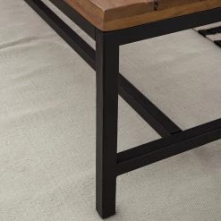 Ars manufacti Banc Grasby I - Pin massif / Métal - Pin foncé / Noir -Meubles de salle à manger Soldes Magasin 1000183986 200414 13513000009 DETAILS P000000001000183986