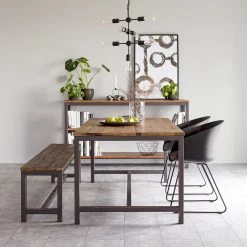 Red Living Table Dahab - Bois recyclé orme massif / Acier - Orme / Noir - Largeur : 180 cm -Meubles de salle à manger Soldes Magasin 1000184114 190812 13044700149 MOOD DETAILS P000000001000184114 mood