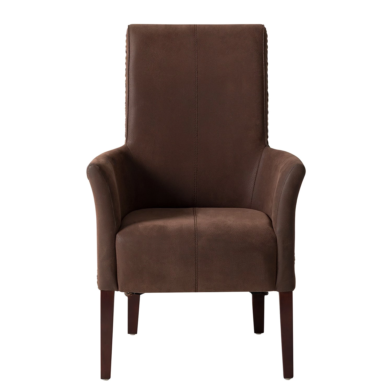 Ars Natura Chaises à accoudoirs Esquina - Imitation cuir / Rotin - Marron vintage / Marron clair chiné 3 Ars Natura Chaises à accoudoirs Esquina - Imitation cuir / Rotin - Marron vintage / Marron clair chiné – Image 3