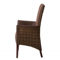 Ars Natura Chaises à accoudoirs Esquina - Imitation cuir / Rotin - Marron vintage / Marron clair chiné 17 Ars Natura Chaises à accoudoirs Esquina - Imitation cuir / Rotin - Marron vintage / Marron clair chiné -Meubles de salle à manger Soldes Magasin 1000184165 200206 10111300007 DETAILS P000000001000184165