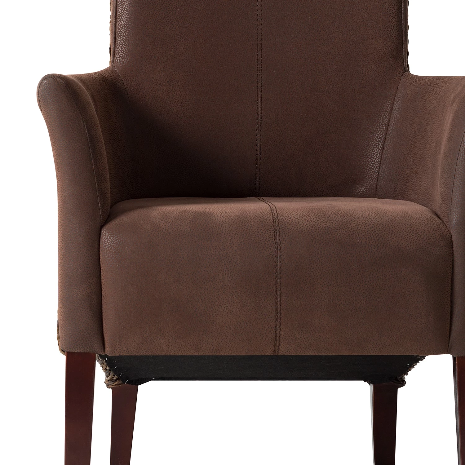 Ars Natura Chaises à accoudoirs Esquina - Imitation cuir / Rotin - Marron vintage / Marron clair chiné 6 Ars Natura Chaises à accoudoirs Esquina - Imitation cuir / Rotin - Marron vintage / Marron clair chiné – Image 6