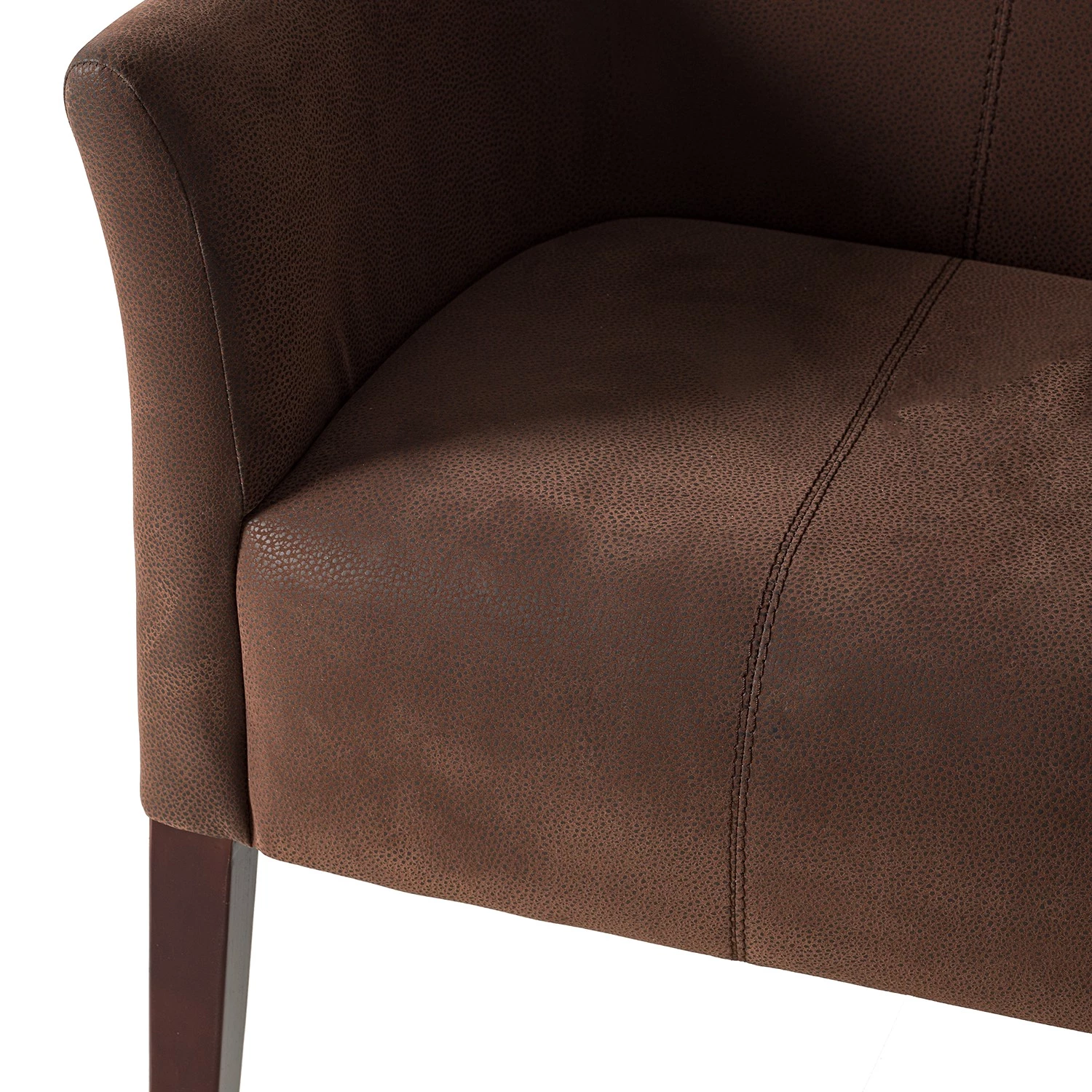 Ars Natura Chaises à accoudoirs Esquina - Imitation cuir / Rotin - Marron vintage / Marron clair chiné 7 Ars Natura Chaises à accoudoirs Esquina - Imitation cuir / Rotin - Marron vintage / Marron clair chiné – Image 7