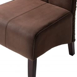 Ars Natura Chaises Julio (lot de 2) - Imitation cuir / Rotin - Marron vintage / Marron clair chiné -Meubles de salle à manger Soldes Magasin 1000184166 200317 14454800011 DETAILS P000000001000184166