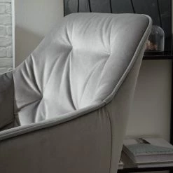 Jack & Alice Chaises à accoudoirs Tilly - Velours / Métal - Noir - Gris -Meubles de salle à manger Soldes Magasin 1000184190 200414 13030600002 DETAILS P000000001000184190