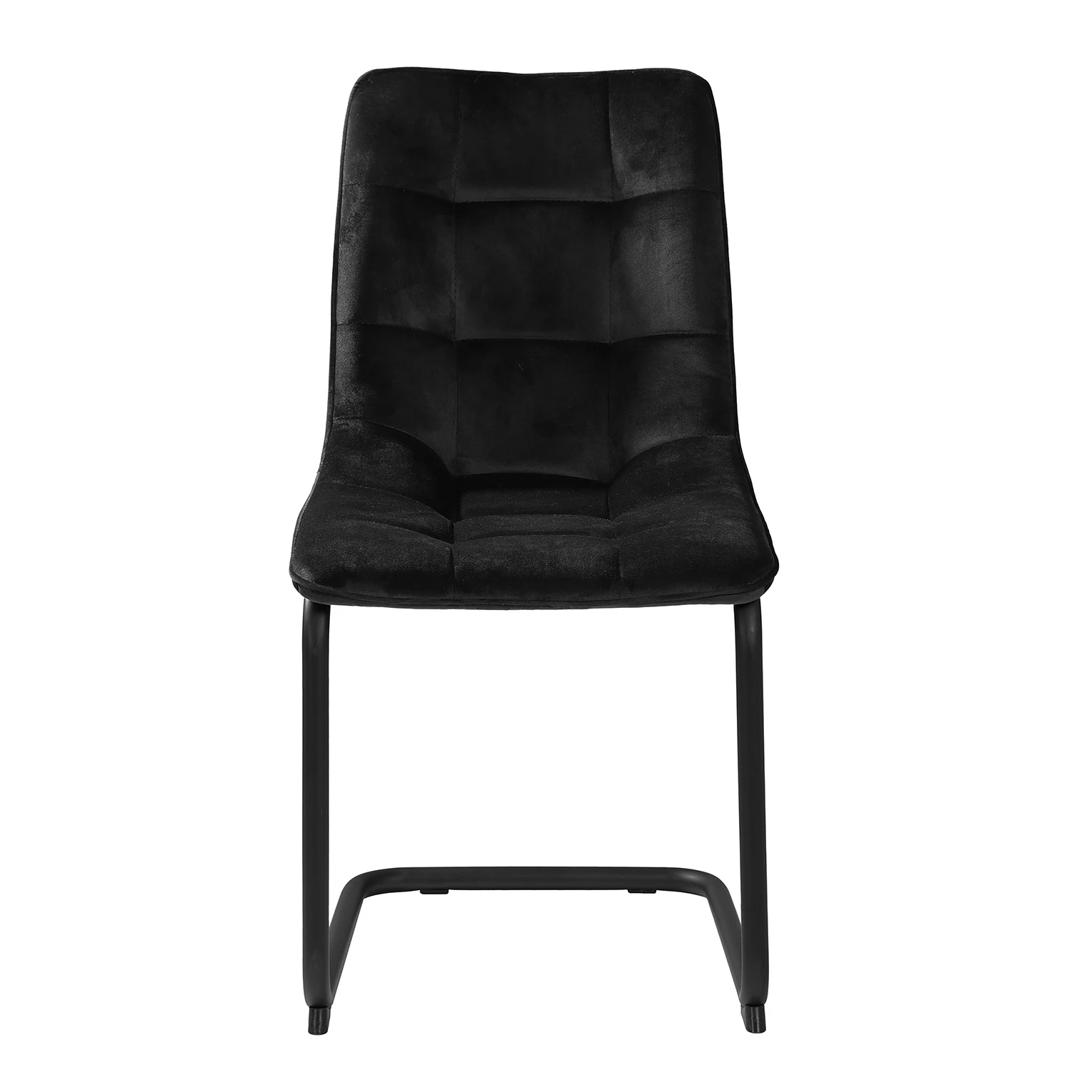 Loftscape Chaise cantilever Seline - Microfibre/ Acier - Noir - Noir - Lot de 2 2 Loftscape Chaise cantilever Seline - Microfibre/ Acier - Noir - Noir - Lot de 2 – Image 2