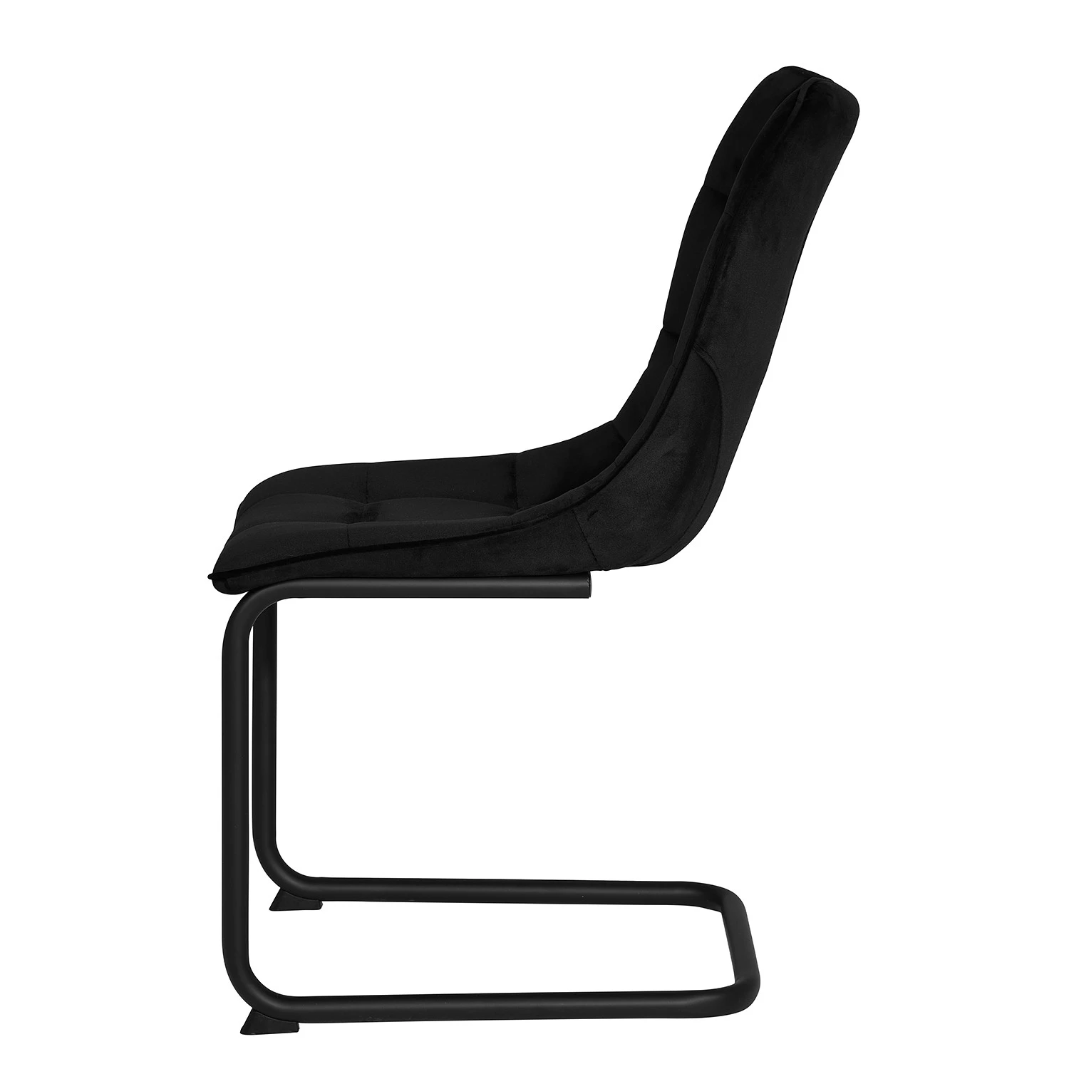 Loftscape Chaise cantilever Seline - Microfibre/ Acier - Noir - Noir - Lot de 2 8 Loftscape Chaise cantilever Seline - Microfibre/ Acier - Noir - Noir - Lot de 2 – Image 8