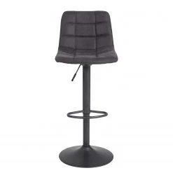 Loftscape Chaises de bar Sevid (lot de 2) - Microfibre / Acier - Anthracite - Noir vintage -Meubles de salle à manger Soldes Magasin 1000184873 190826 17314900111 DETAILS P000000001000184873