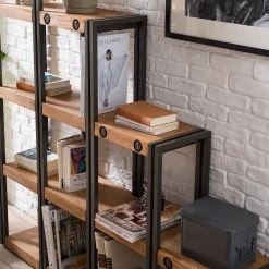 Ars manufacti Étagère Manchester - Acacia massif / Métal - Acacia / Anthracite -Meubles de salle à manger Soldes Magasin 1000187007 200319 06285600011 DETAILS P000000001000187007