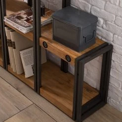 Ars manufacti Étagère Manchester - Acacia massif / Métal - Acacia / Anthracite -Meubles de salle à manger Soldes Magasin 1000187007 200319 06285800013 DETAILS P000000001000187007